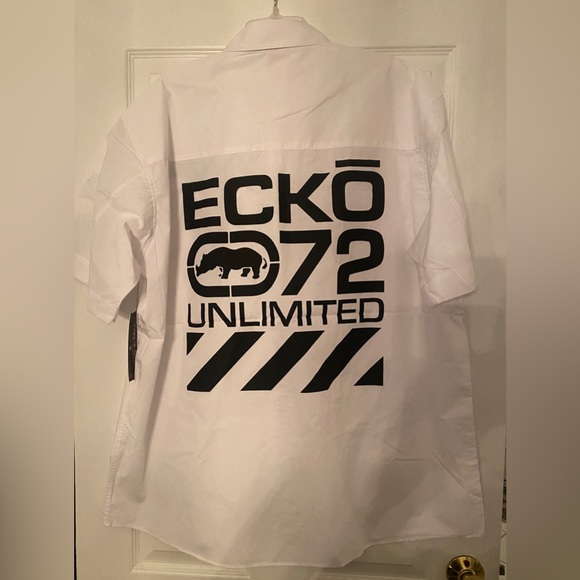 Ecko unltd. White short sleeve button down shirt - Picture 3 of 4